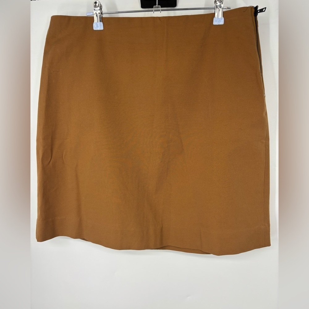 NWOT Everlane Caramel Side Zip Tan‎ Stretch Skirt 16